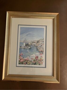 At. George’s Harbour, Bermuda Watercolor Print Signed by Artist Carole Holding